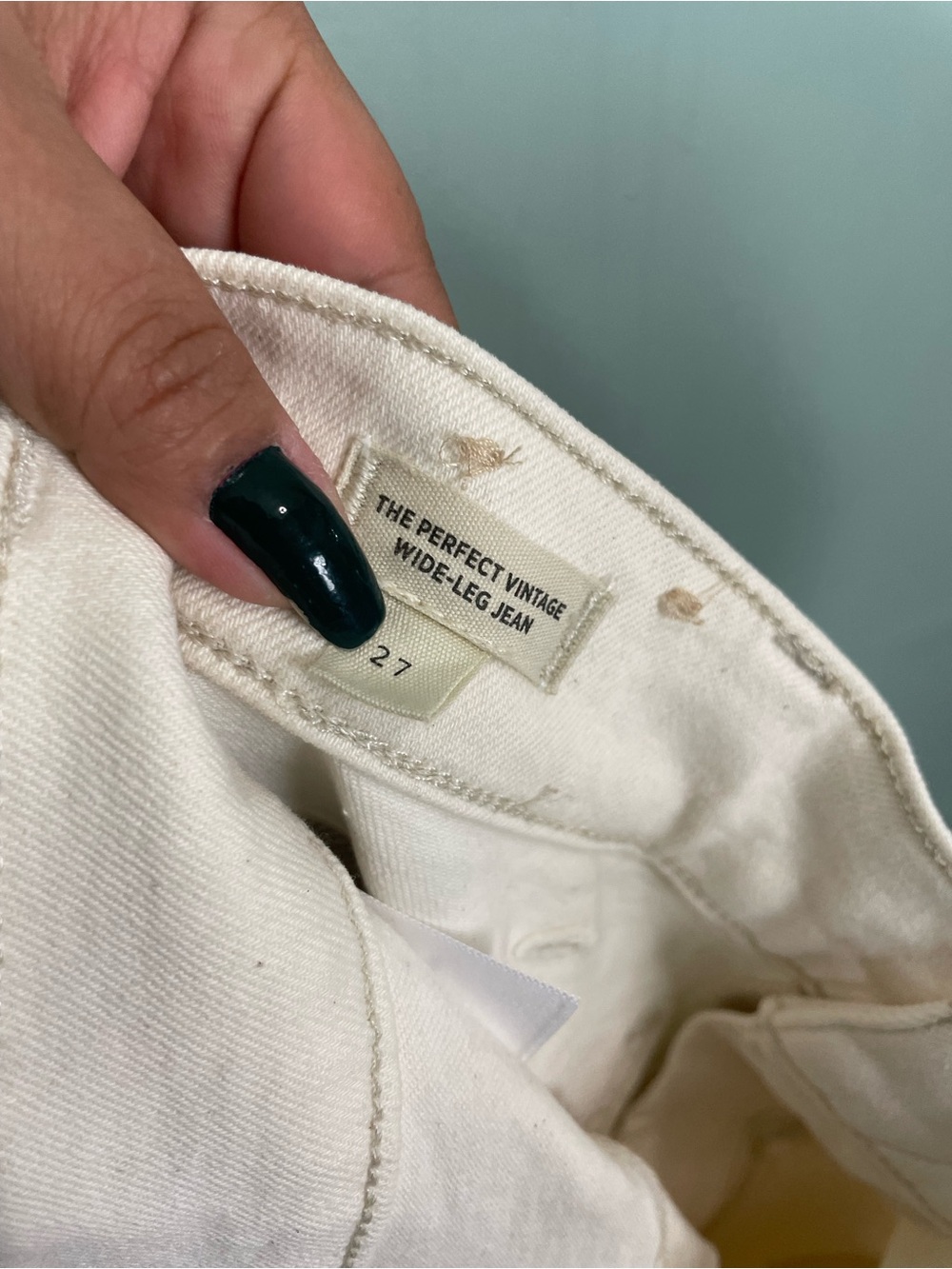 Madewell The Perfect Vintage Wide Leg Jean Vintage Canvas Ivory Women Size 27 - Picture 11 of 11